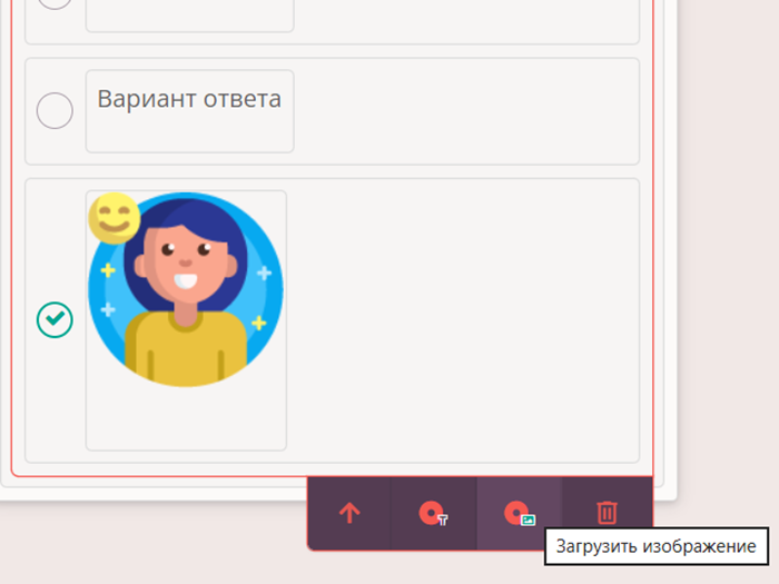 Вариант ответа с изображением