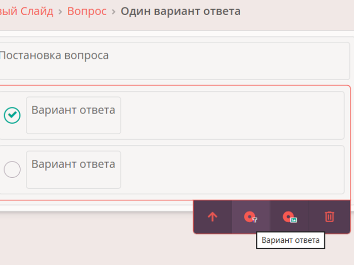 Вариант ответа