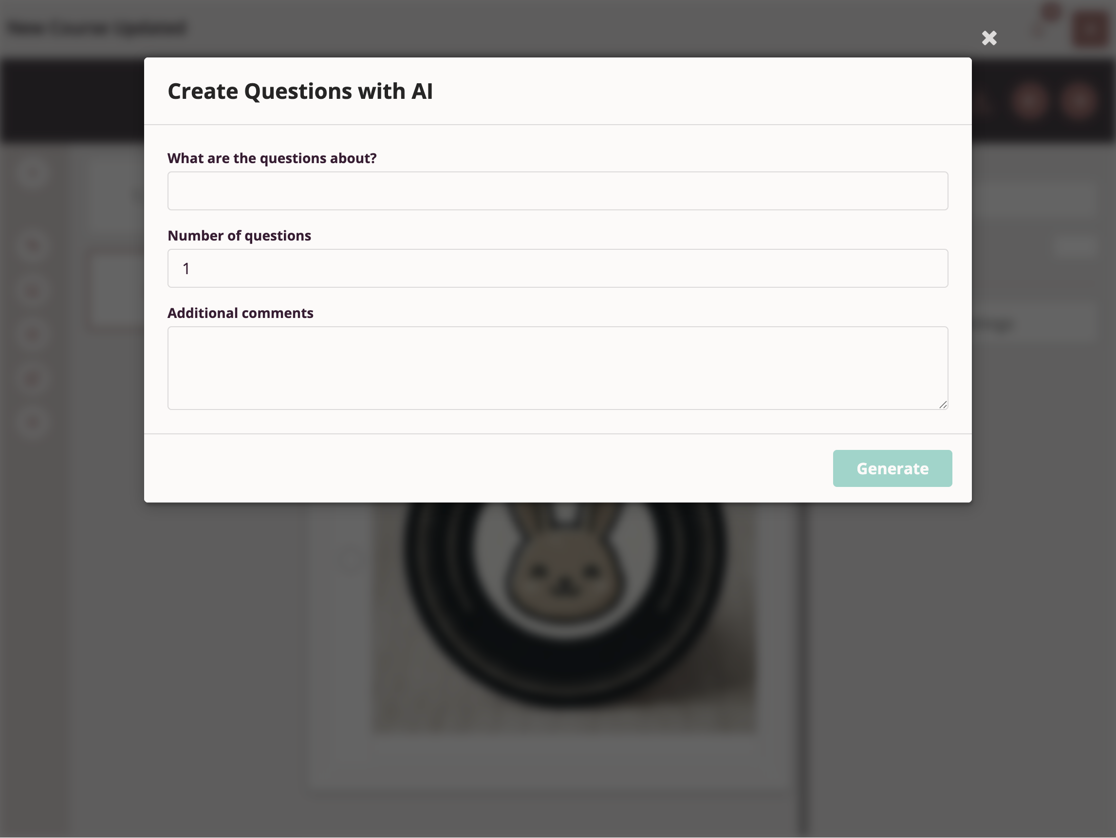 AI Questions Block Settings