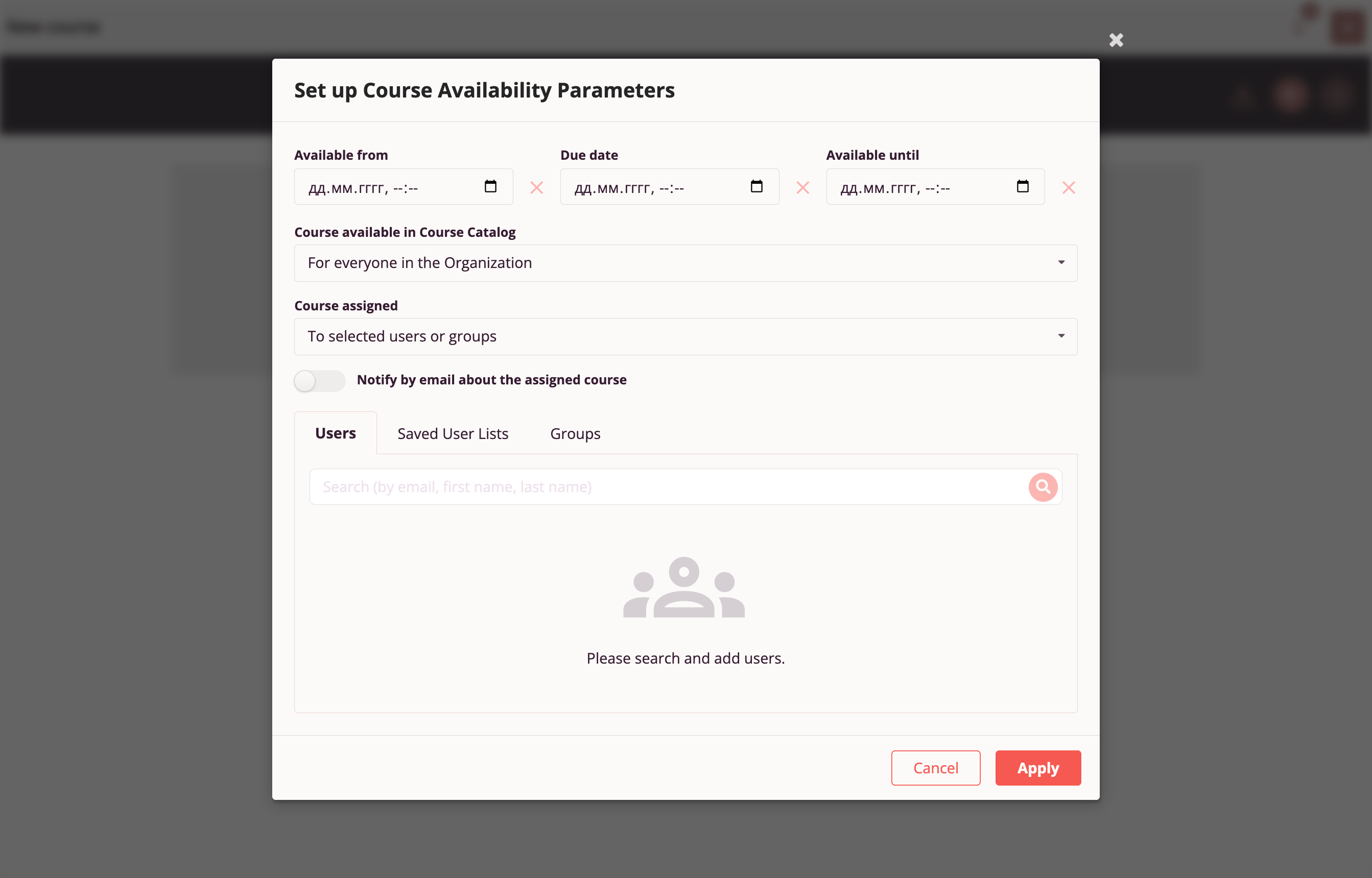 Assigning a Course to Employees